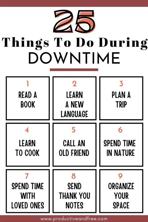 downtime activities .